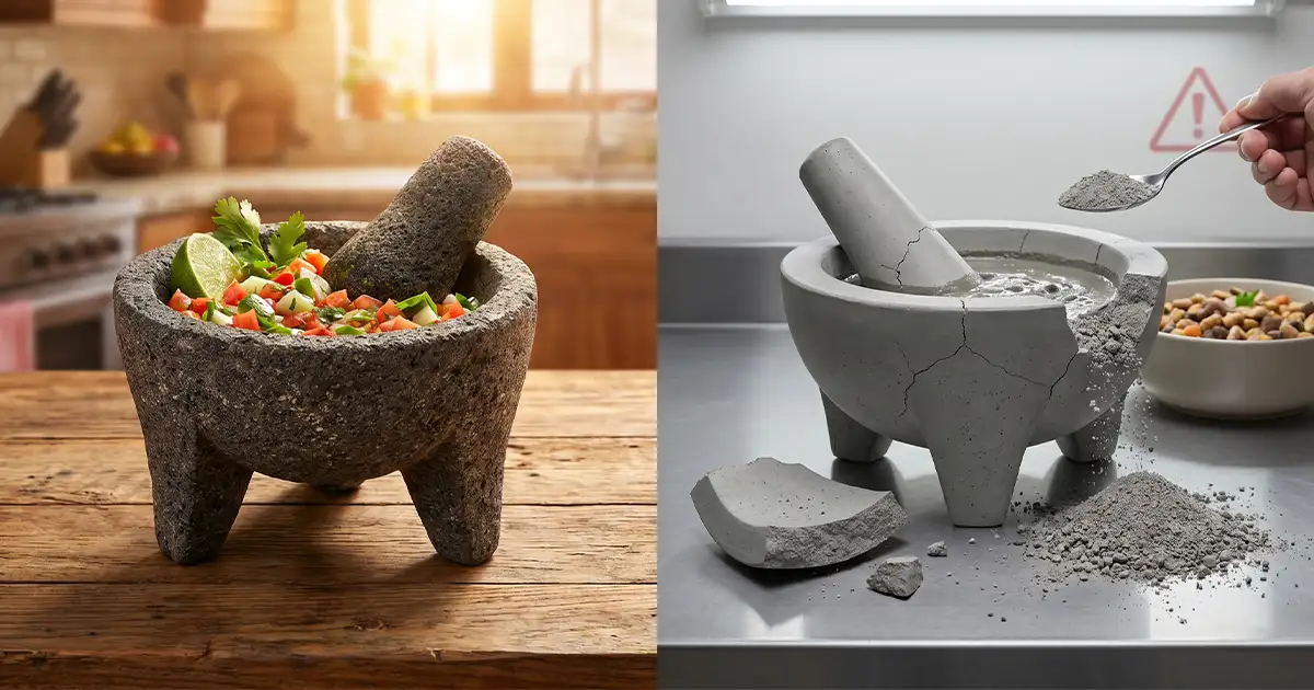 Cómo Saber si un Molcajete es de Piedra Volcánica Real o Cemento Falso: Guía de Autenticidad (2026)