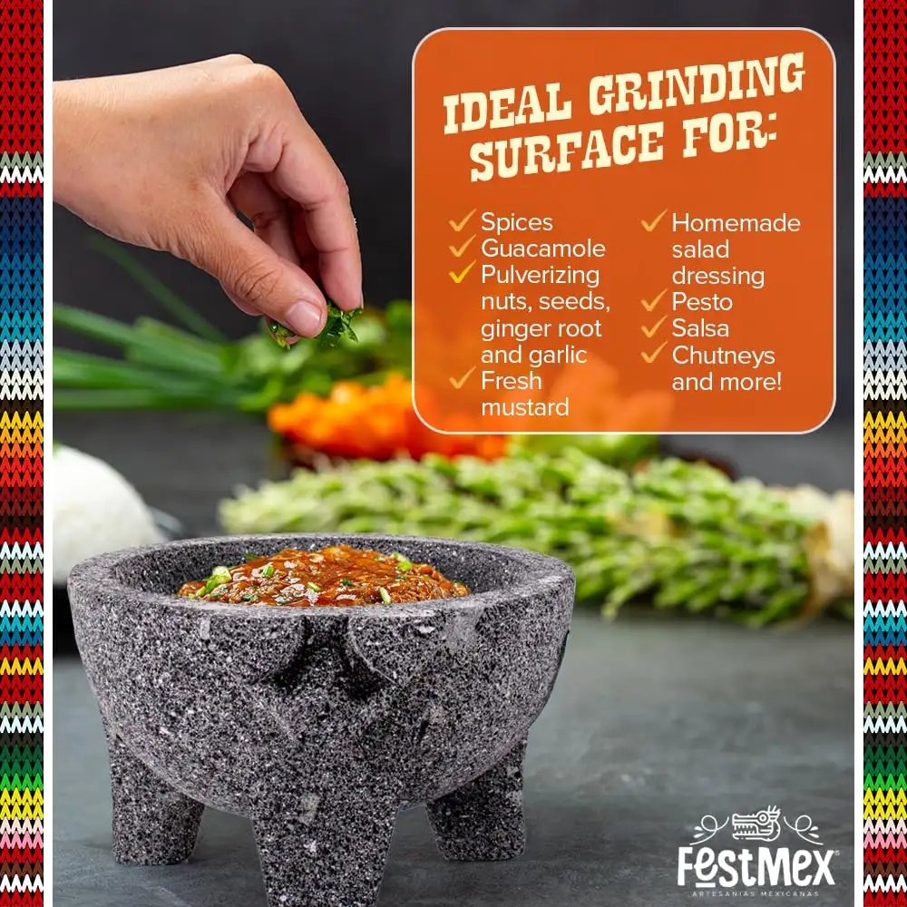 Authentic FESTMEX pig molcajete