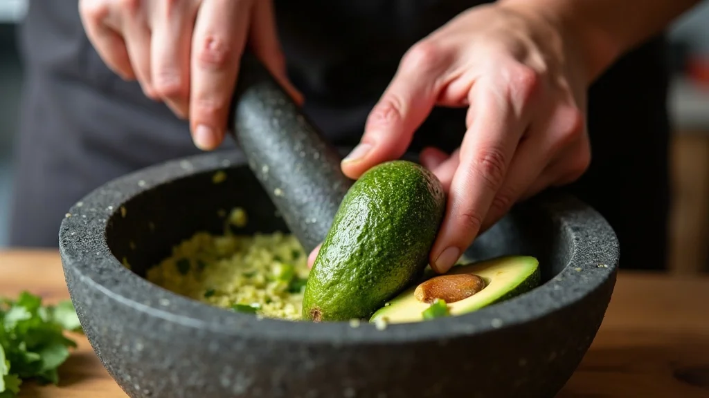 Step-by-step technique and preparation for Authentic Molcajete Guacamole Recipe