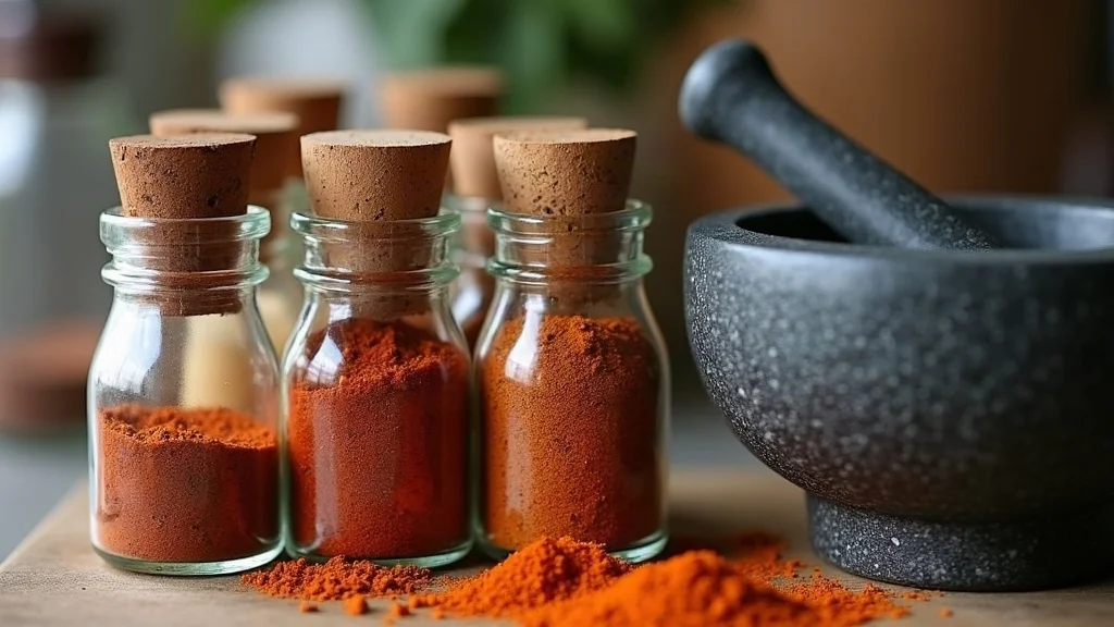 Table presentation and serving of Best Mexican Mortars for Grinding Spices