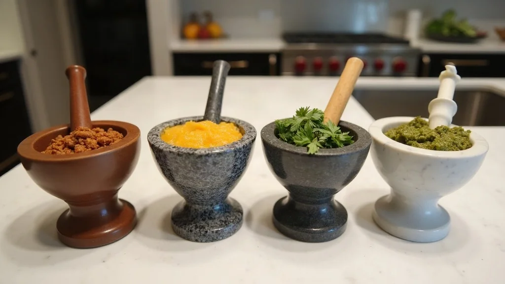 Table presentation and serving of Molcajete Materials Guide