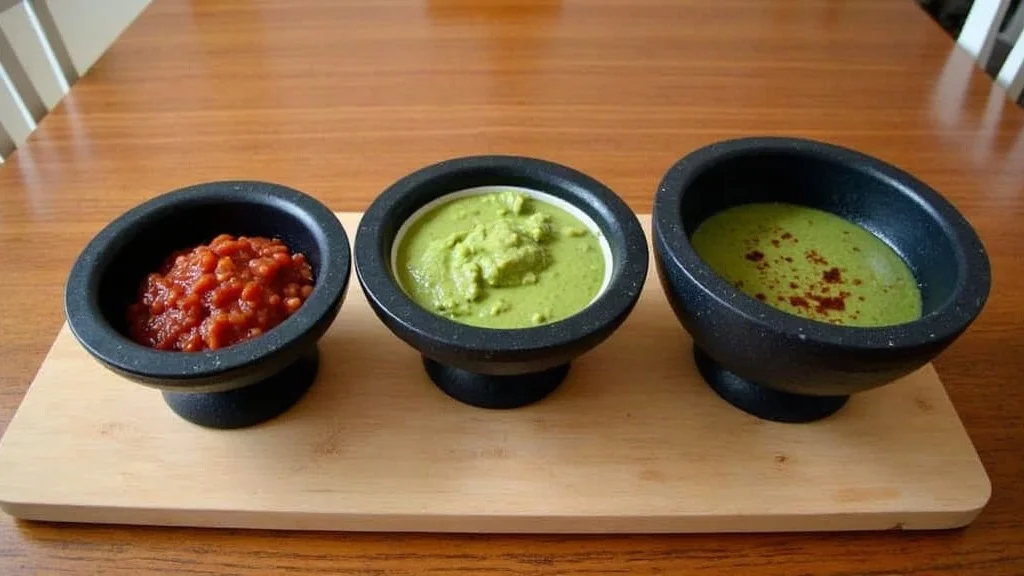 Table presentation and serving of Molcajete Sizes Guide