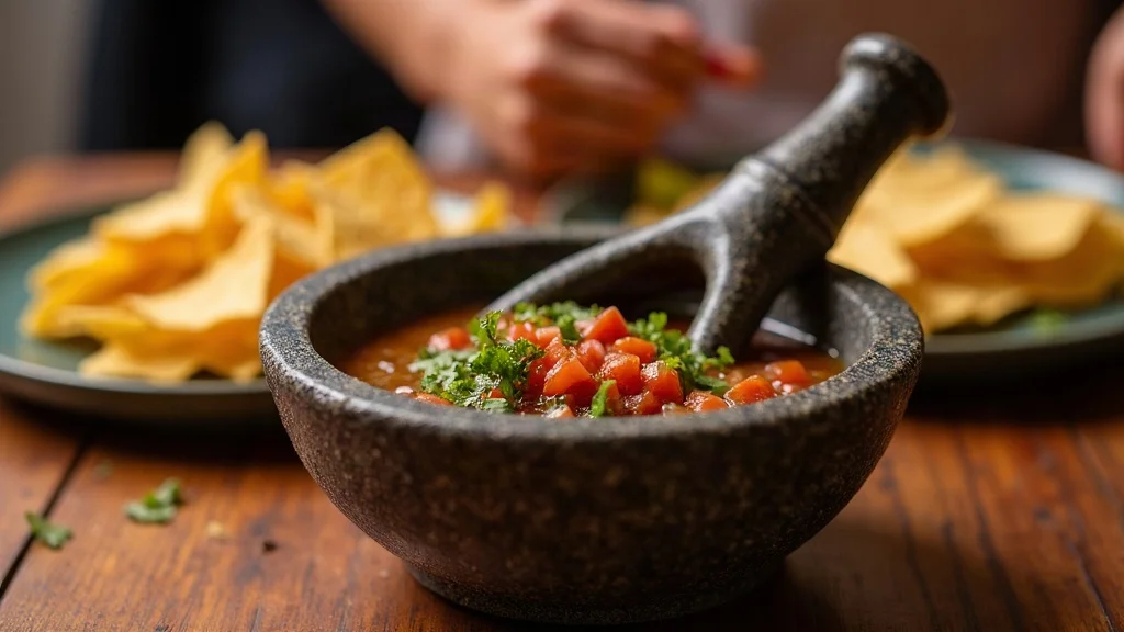 Table presentation and serving of Princess House Molcajete Review